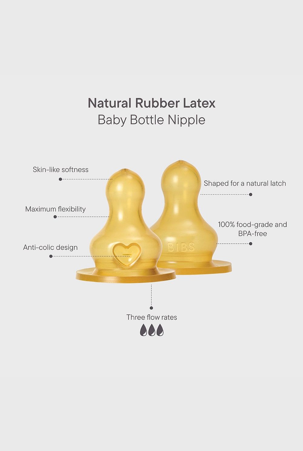Bottle Replacement Nipple, Latex (2pk) - Fast Flow