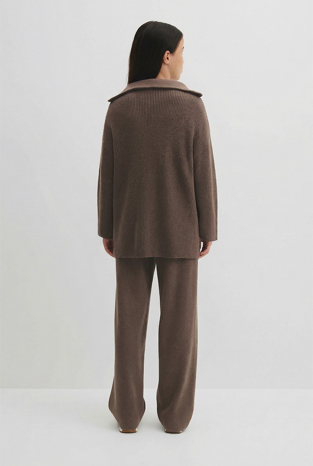 Teen Half Zip Rib Knit