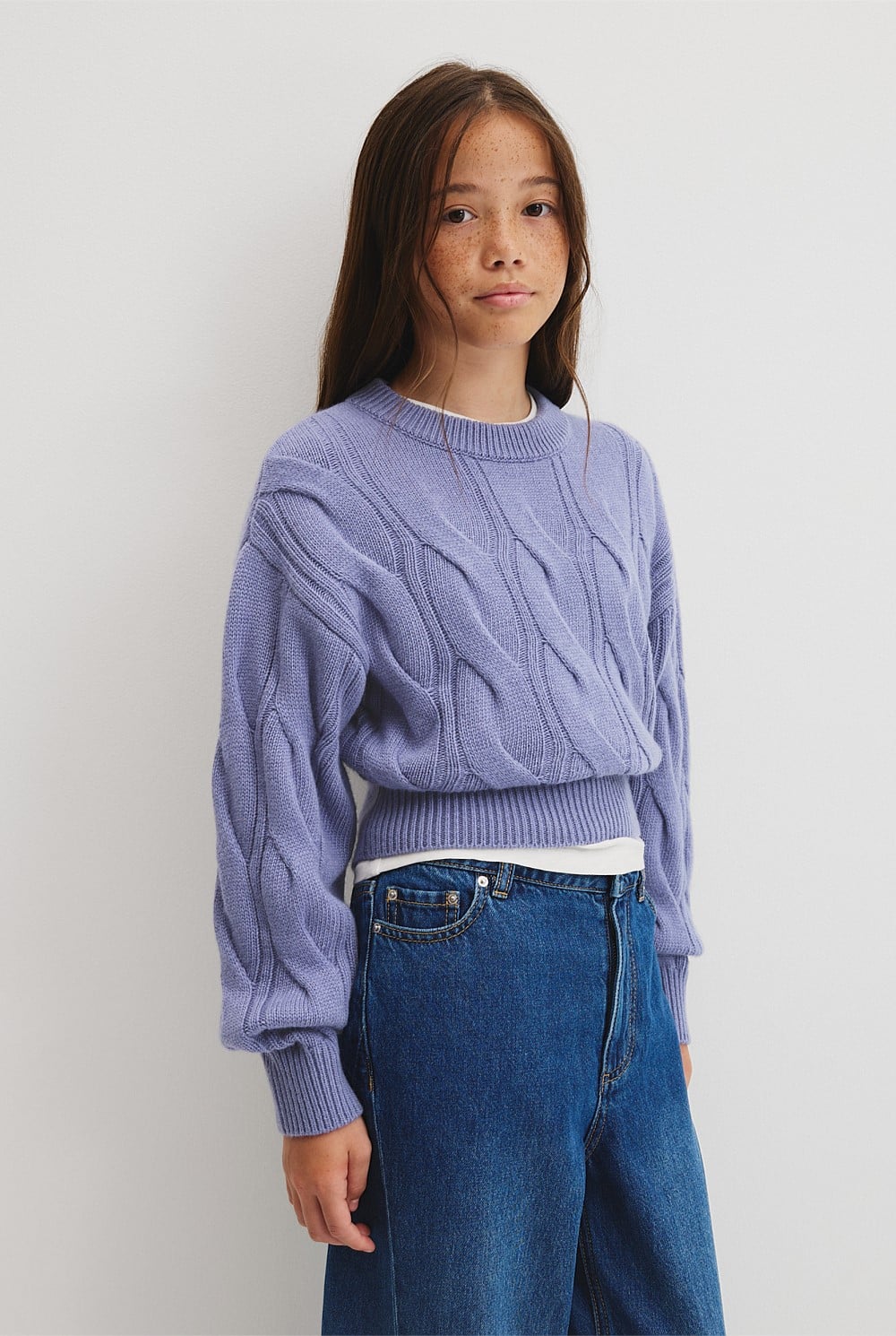 Teen Relaxed Cable Knit