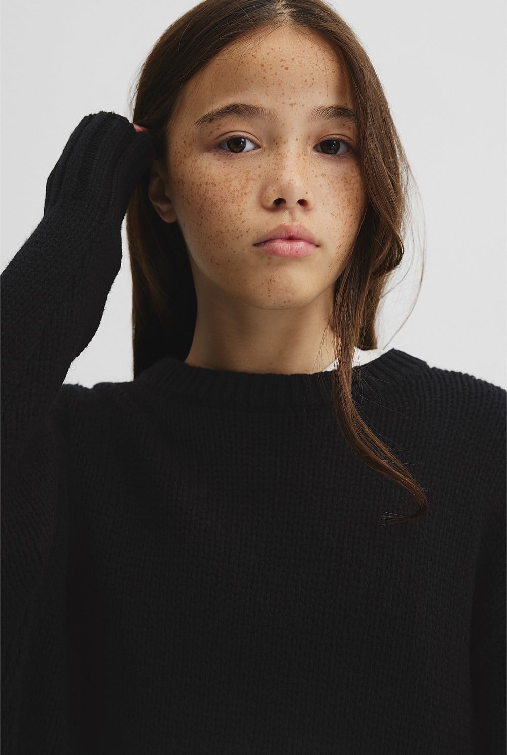 Teen Exposed Seam Knit