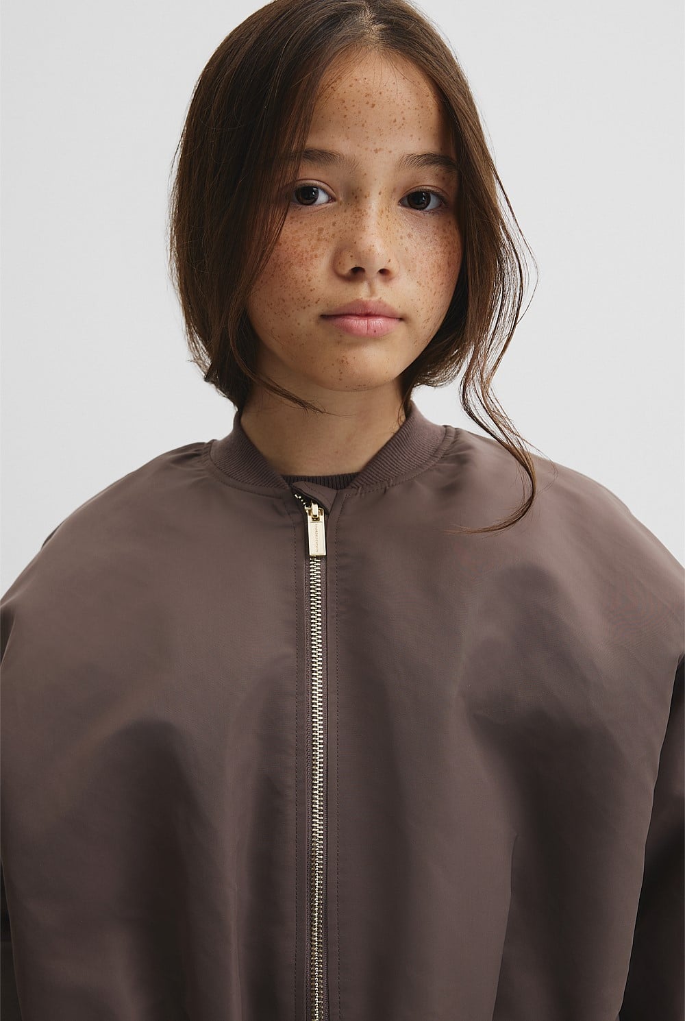 Teen Gathered Bomber Jacket