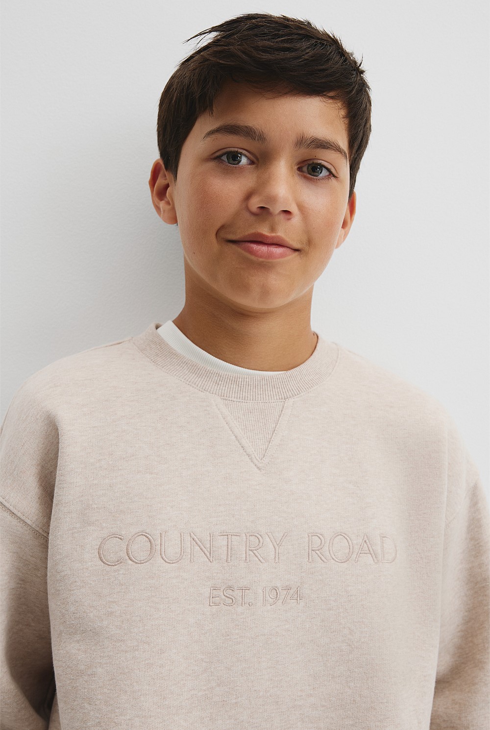 Teen Cotton Logo Crew Neck Sweat