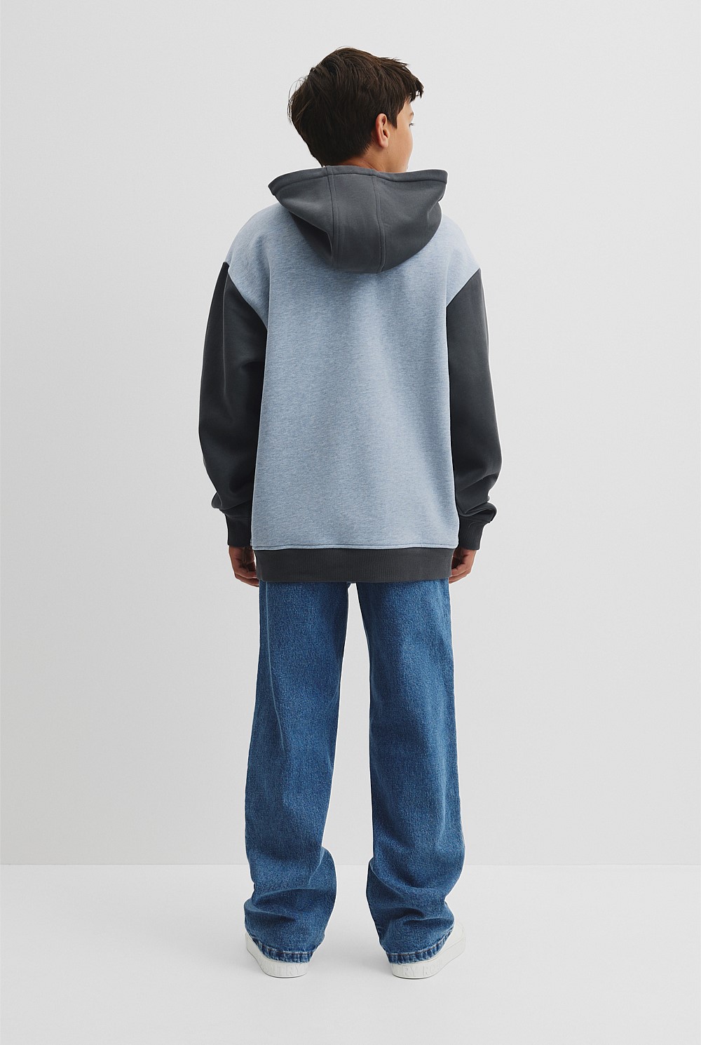 Teen Colour Block Hooded Sweat