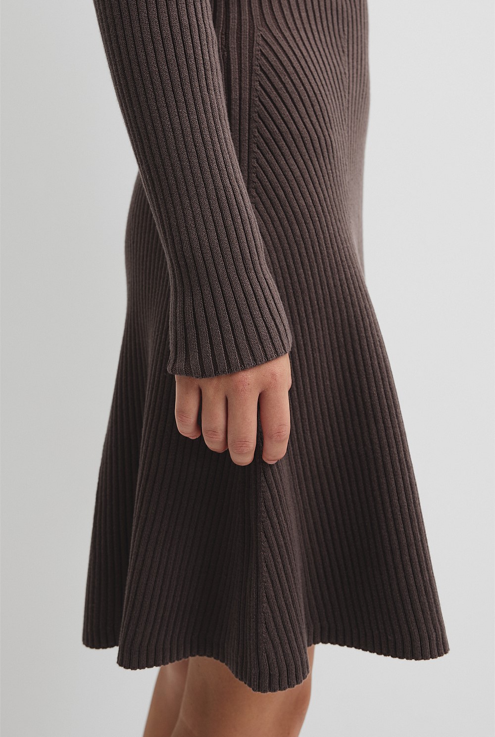 Teen Rib Long Sleeve Knit Dress
