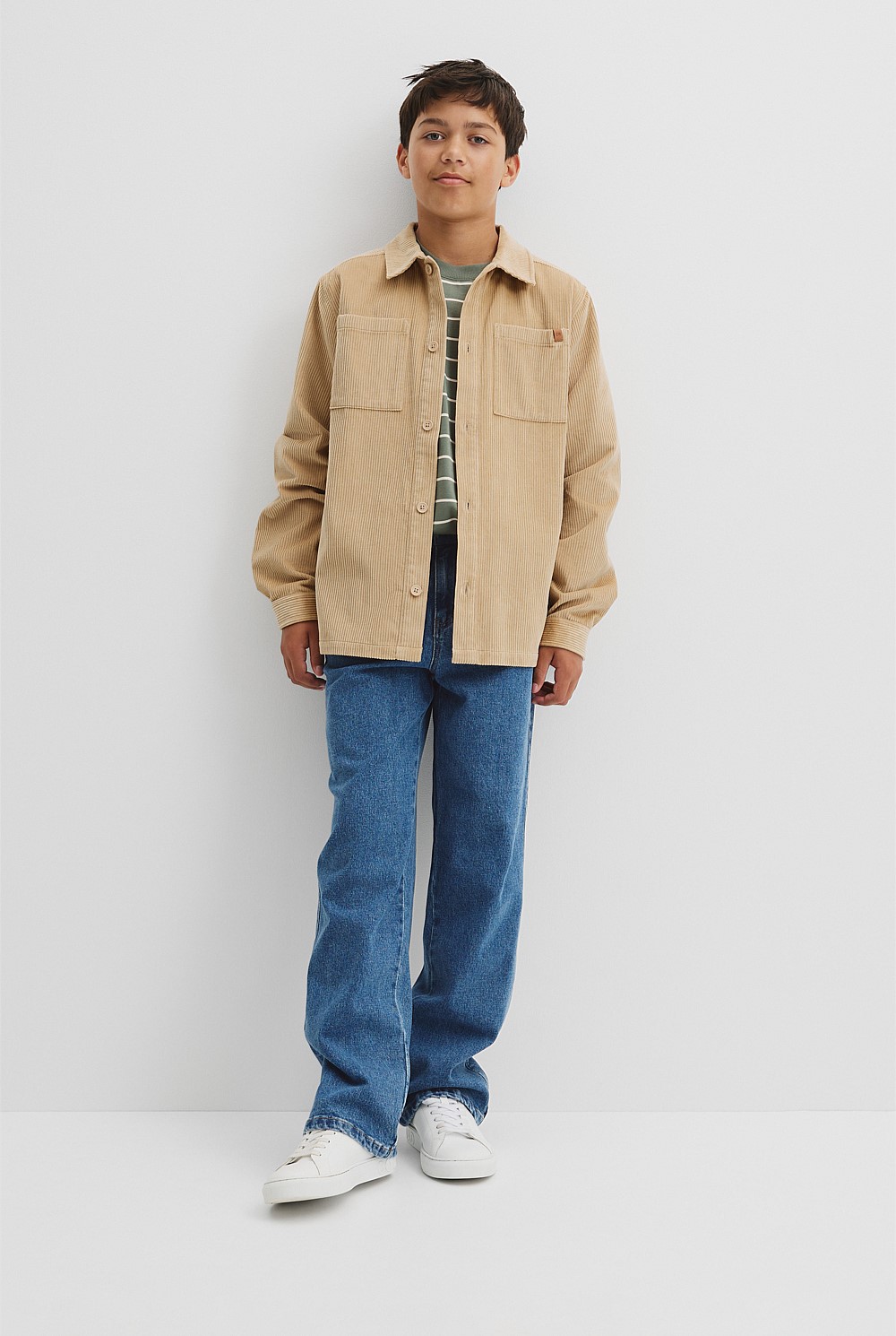 Teen Australian Cotton Relaxed Stripe T-Shirt