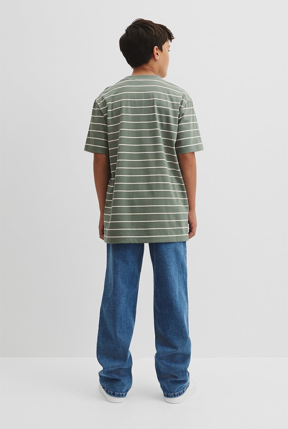 Teen Australian Cotton Relaxed Stripe T-Shirt