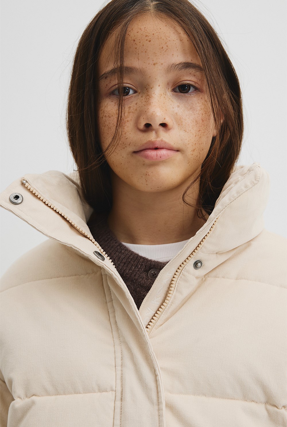 Teen Cord Puffer Jacket
