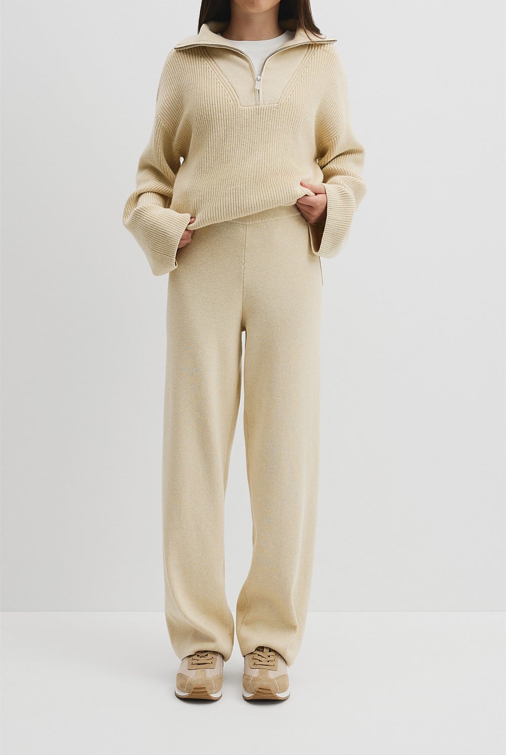 Teen Wide Knit Rib Pant