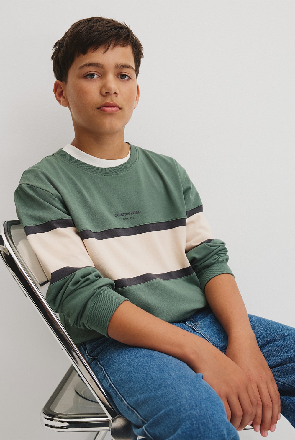 Teen Panelled Long Sleeve T-Shirt