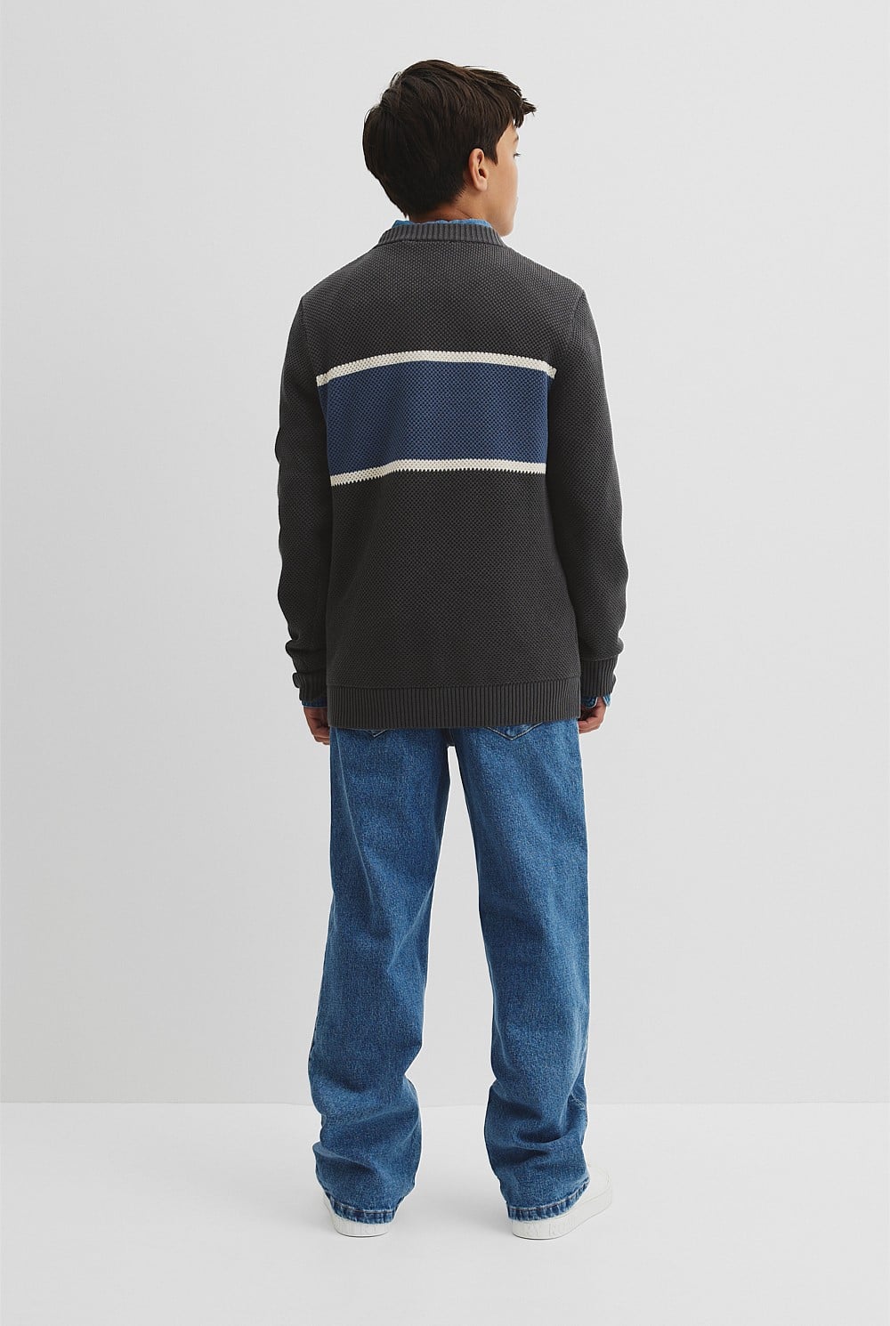 Teen Australian Cotton Stripe Textured Knit