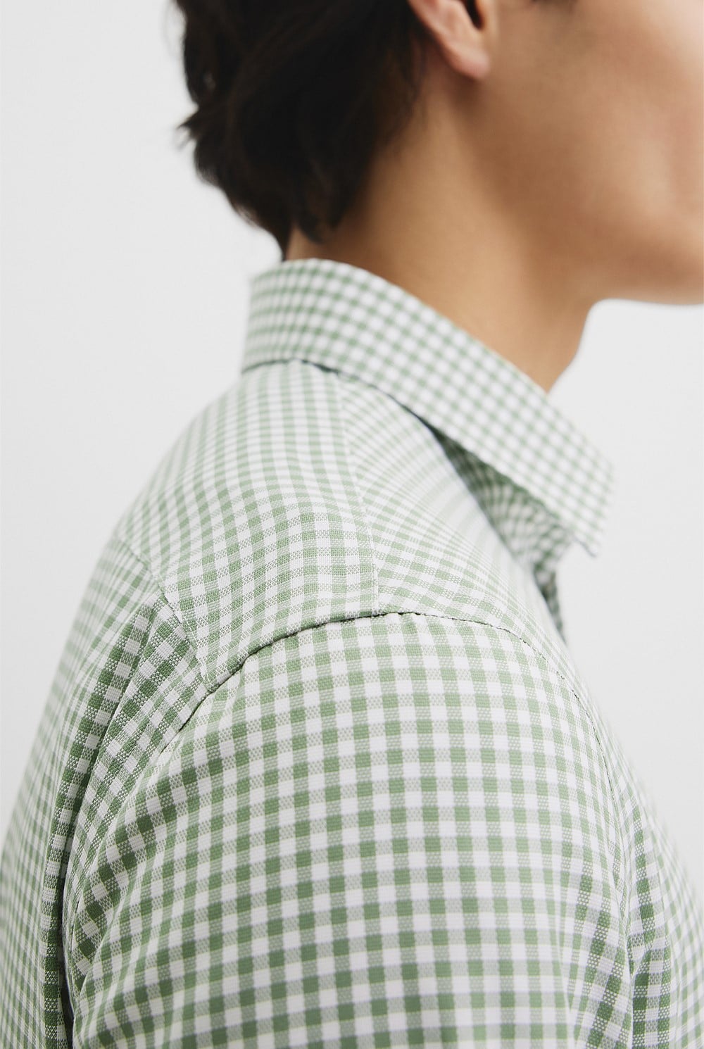 Slim Fit Gingham Travel Shirt