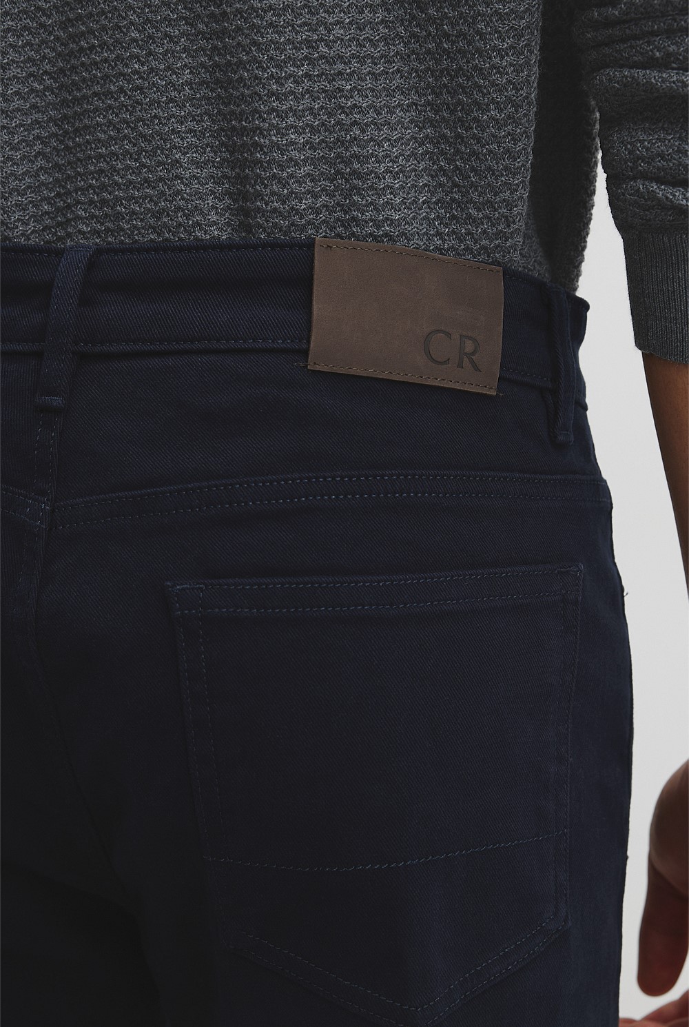 Tapered Fit Brushed Five Pocket Pant