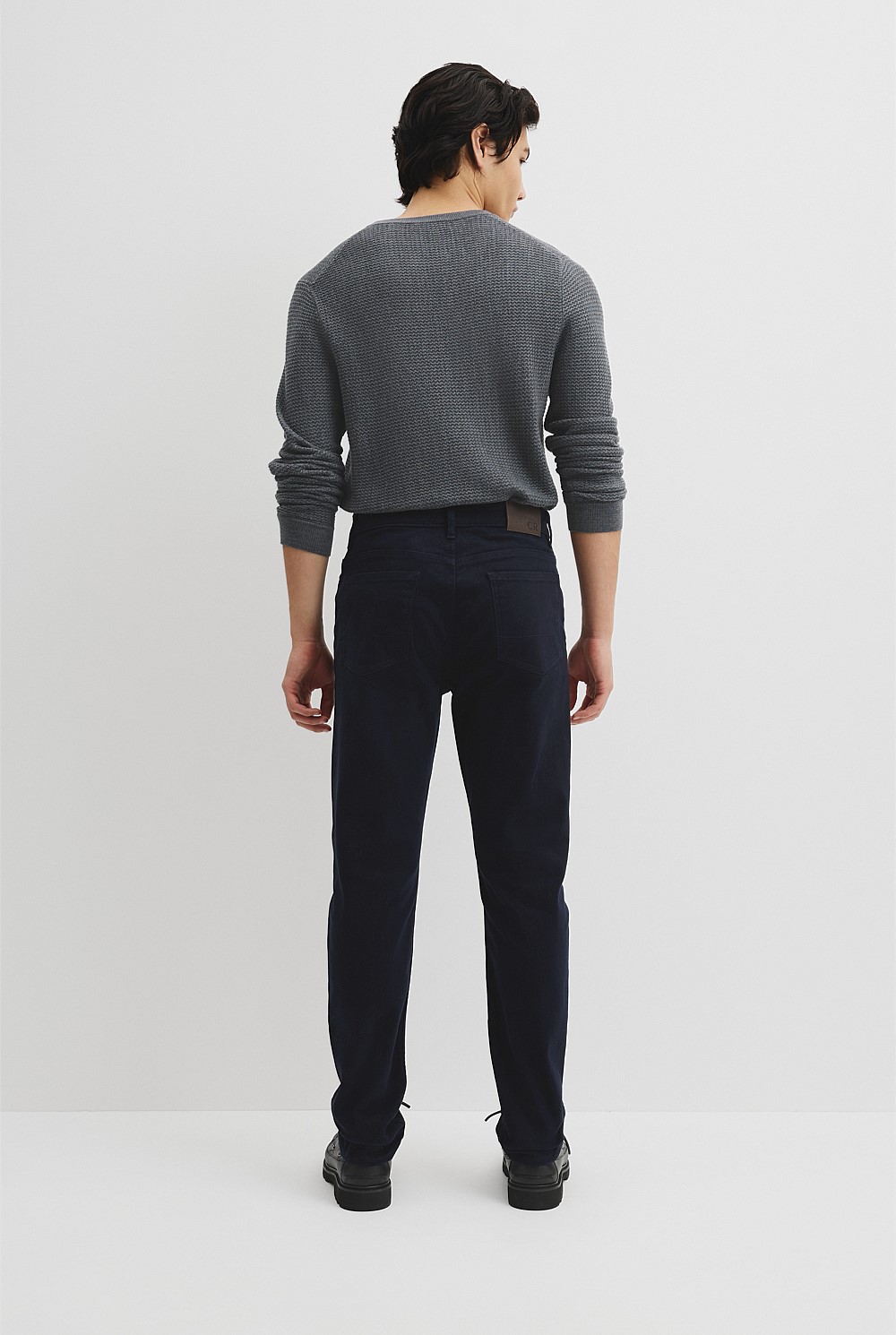 Tapered Fit Brushed Five Pocket Pant