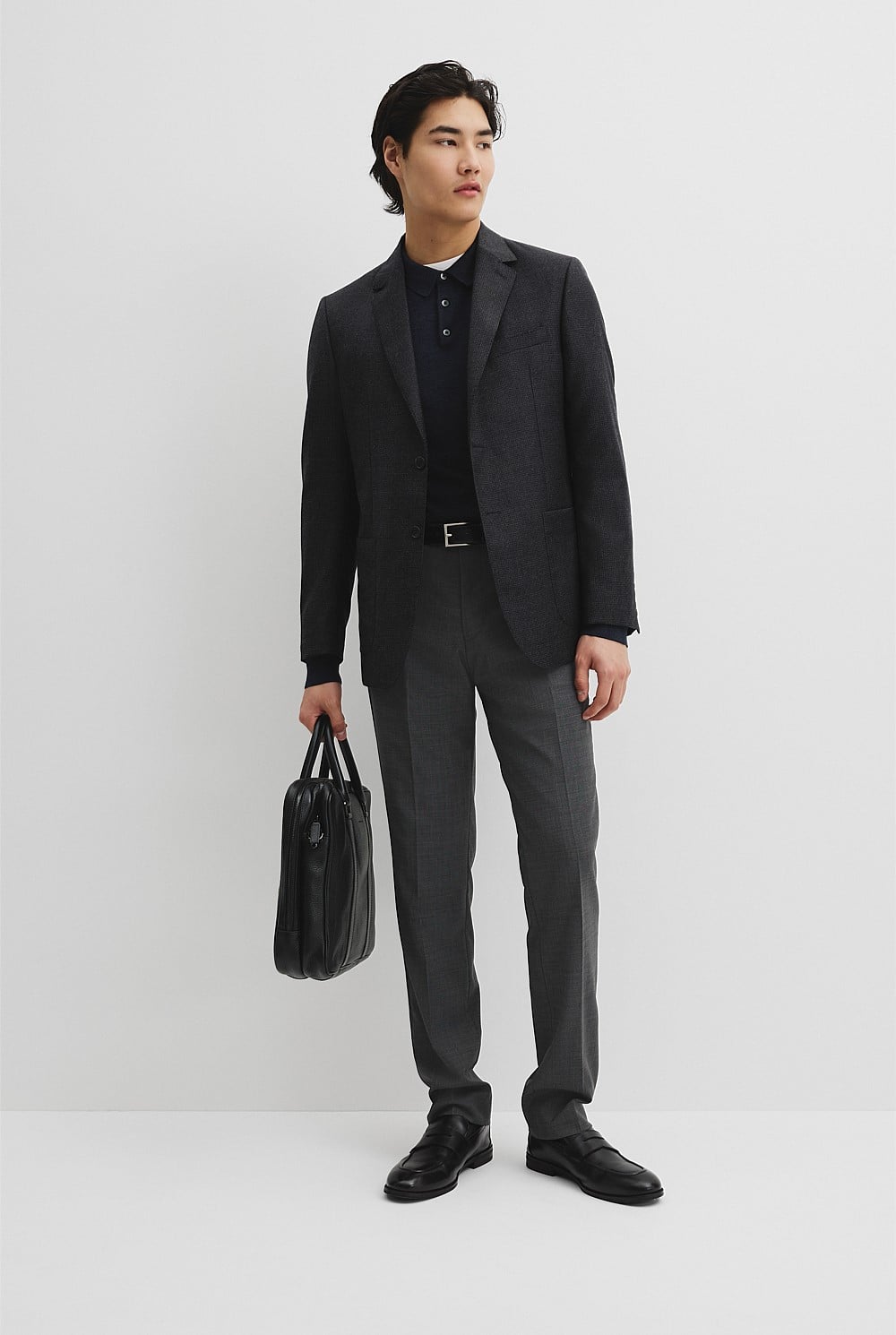 Regular Fit Herringbone Wool Jacket