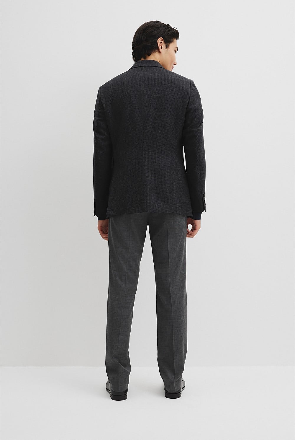 Regular Fit Herringbone Wool Jacket