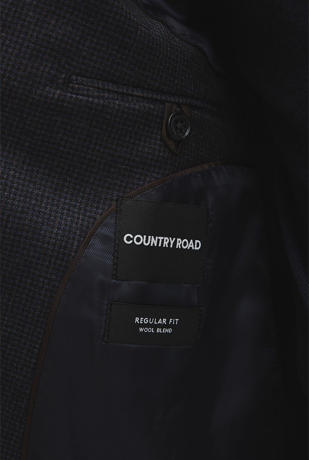 Regular Fit Herringbone Wool Jacket