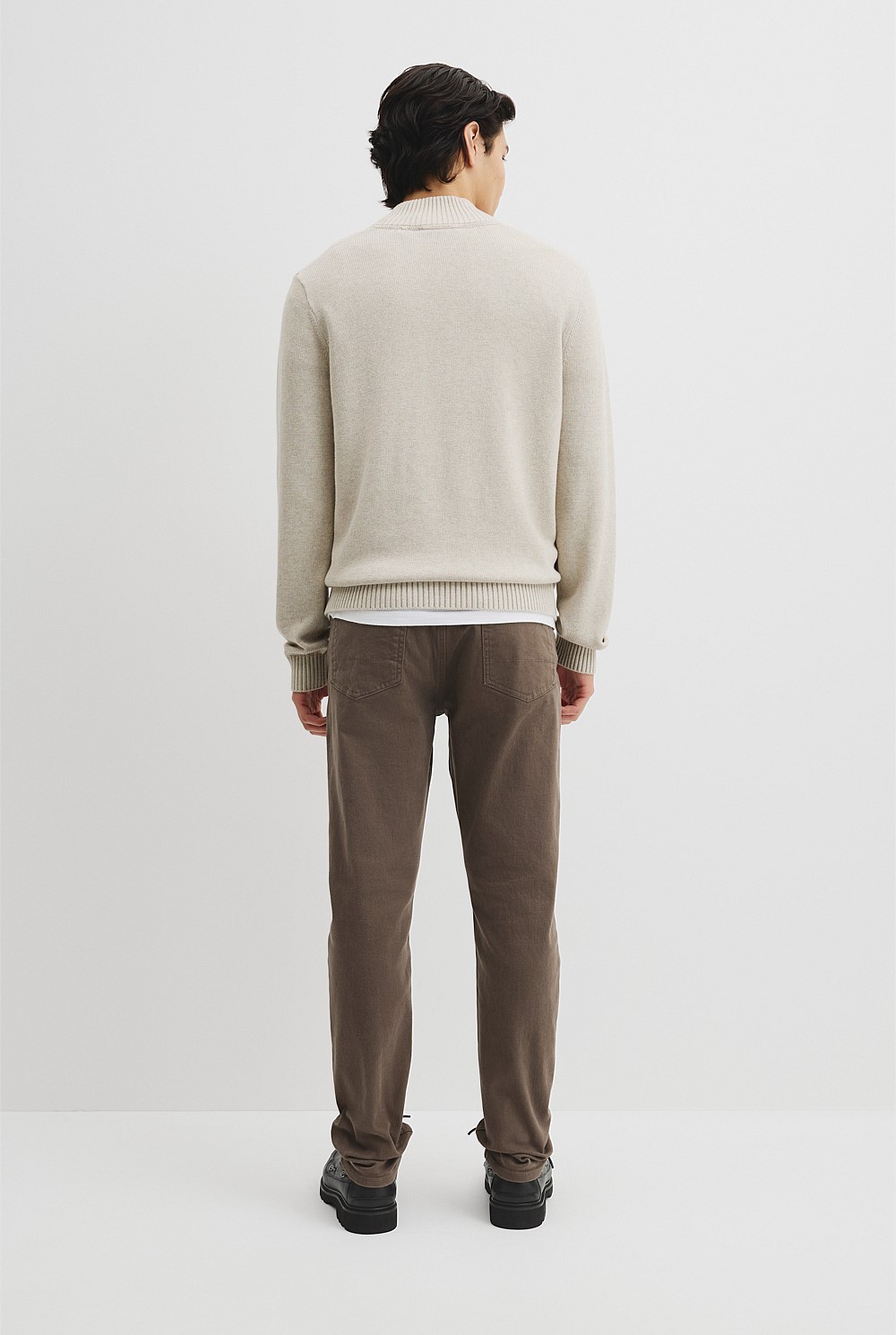 Australian Good Earth Cotton Half Zip Knit