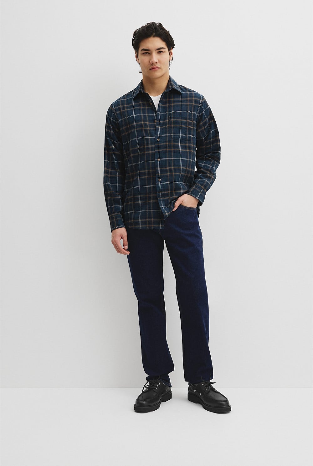 Regular Fit Brushed Check Shirt