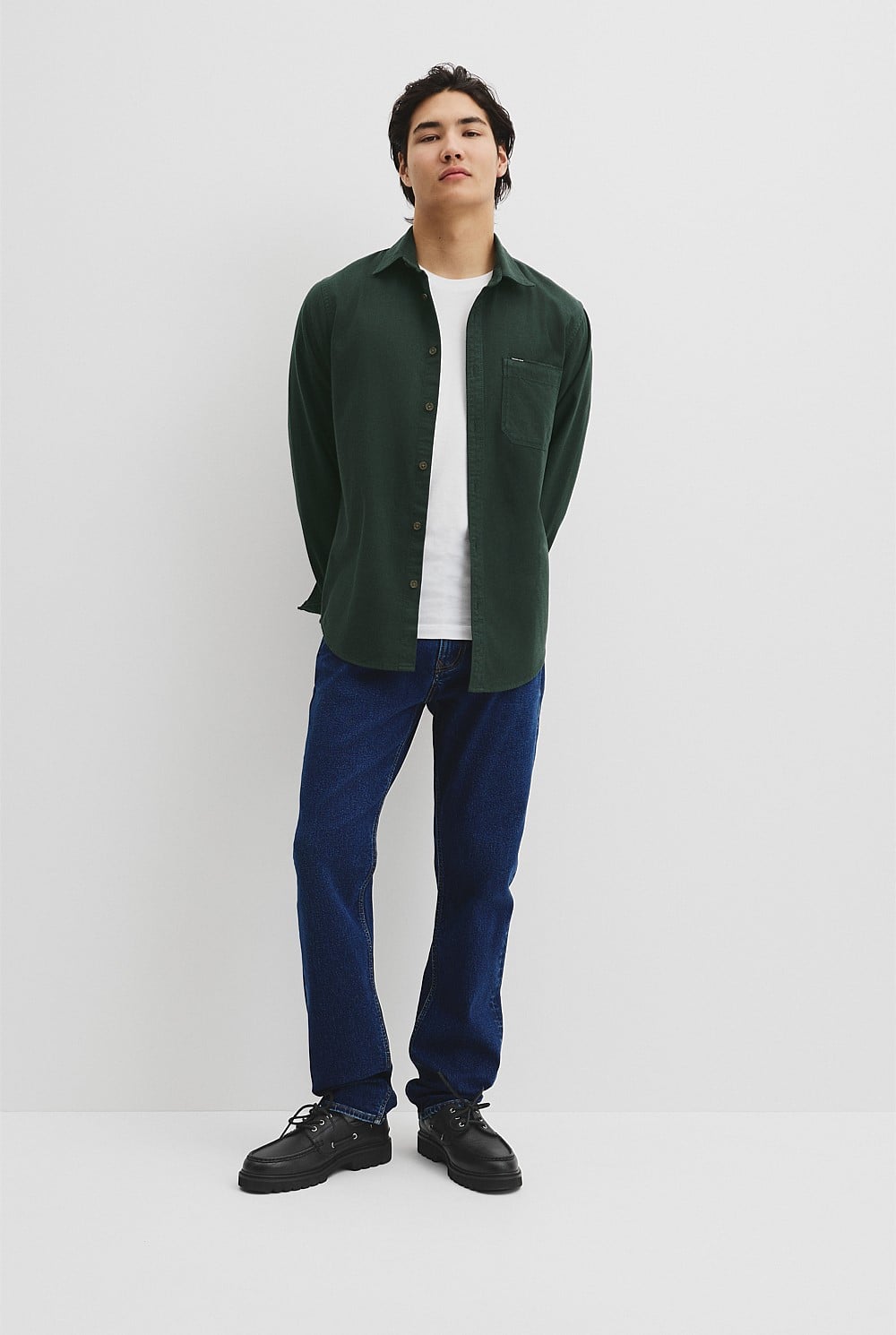 Regular Fit Brushed Cotton Shirt