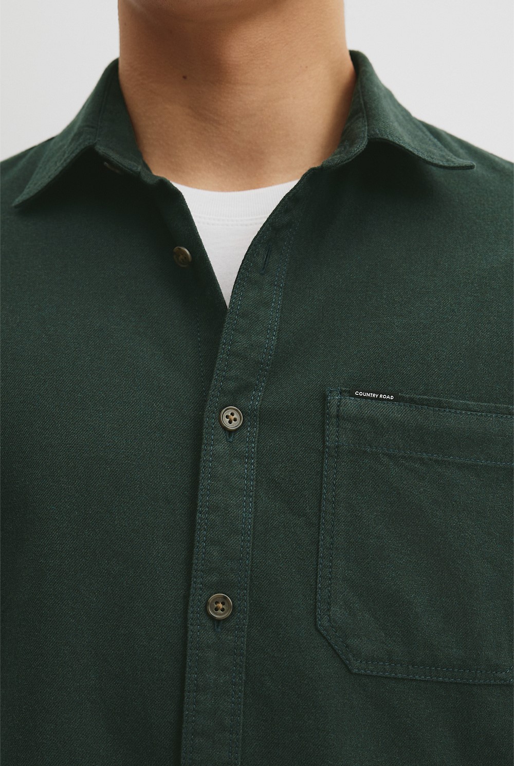 Regular Fit Brushed Cotton Shirt