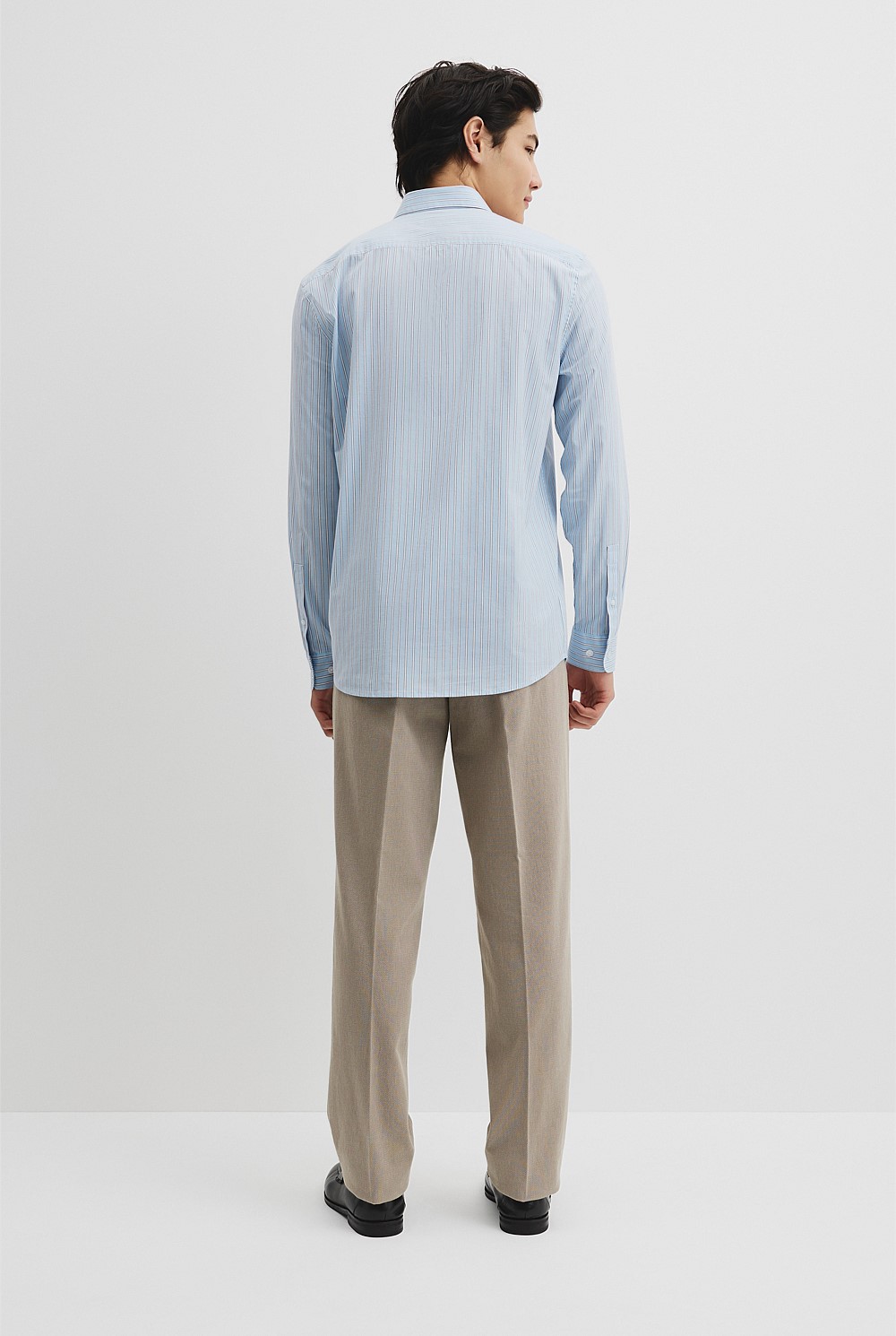 Slim Fit Cotton Stretch Stripe Shirt