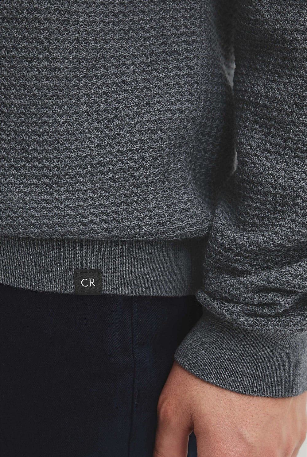 Australian Merino Wool Textured Crew Knit