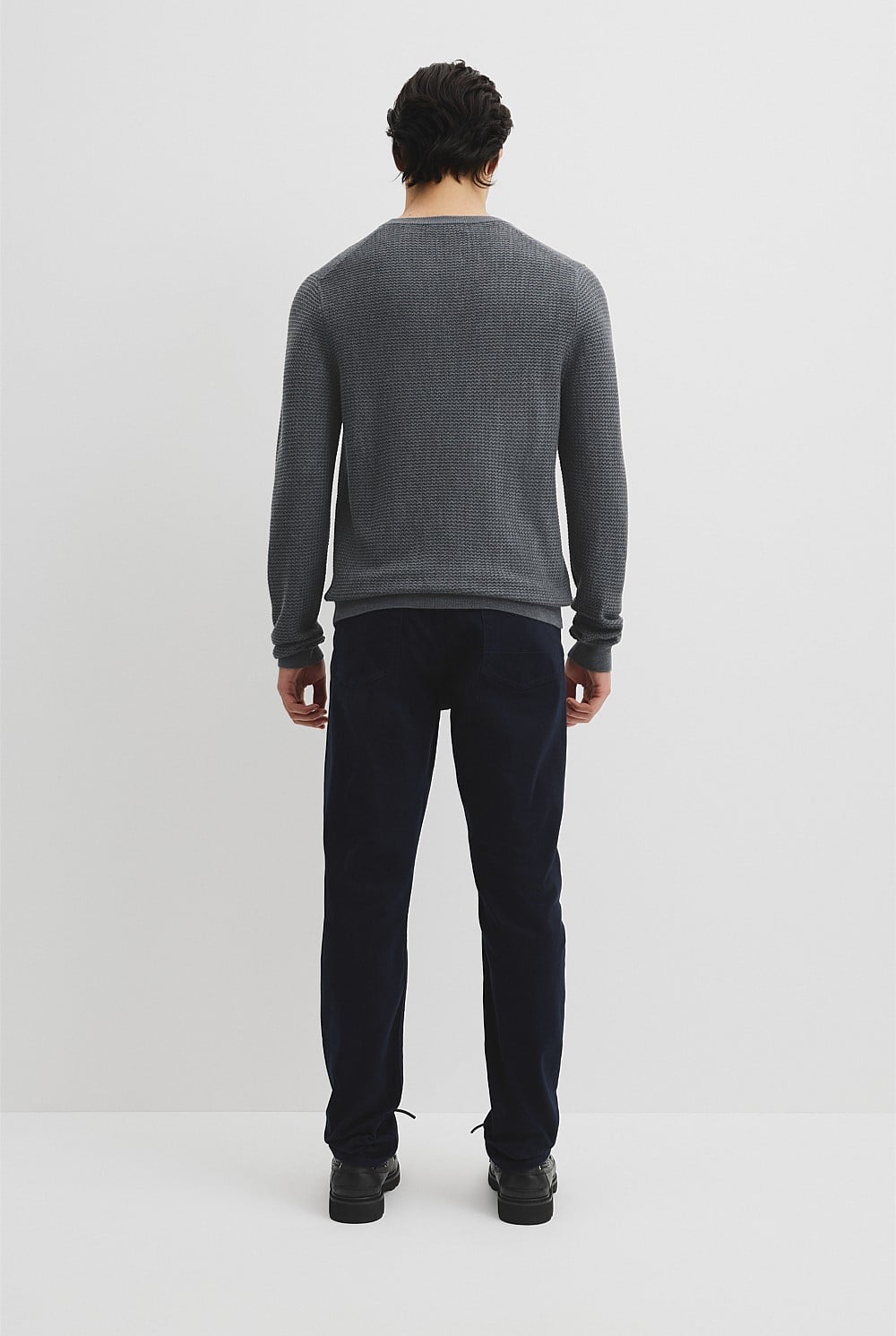 Australian Merino Wool Textured Crew Knit