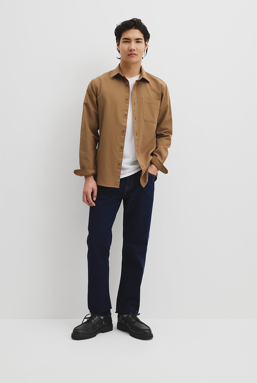 Regular Fit Cotton Waffle Shirt