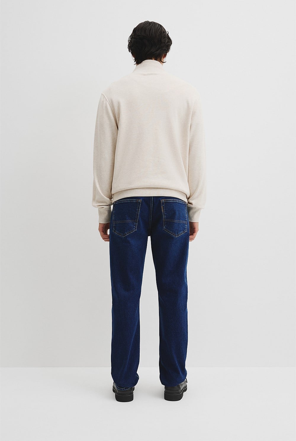 Australian Cotton Modern Logo Half Zip Sweat