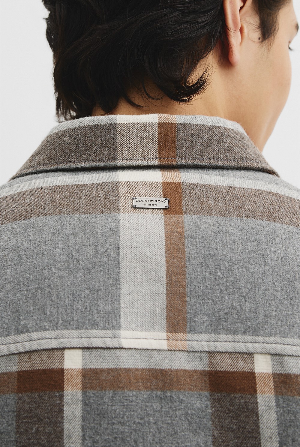 Regular Fit Cotton Blend Check Overshirt
