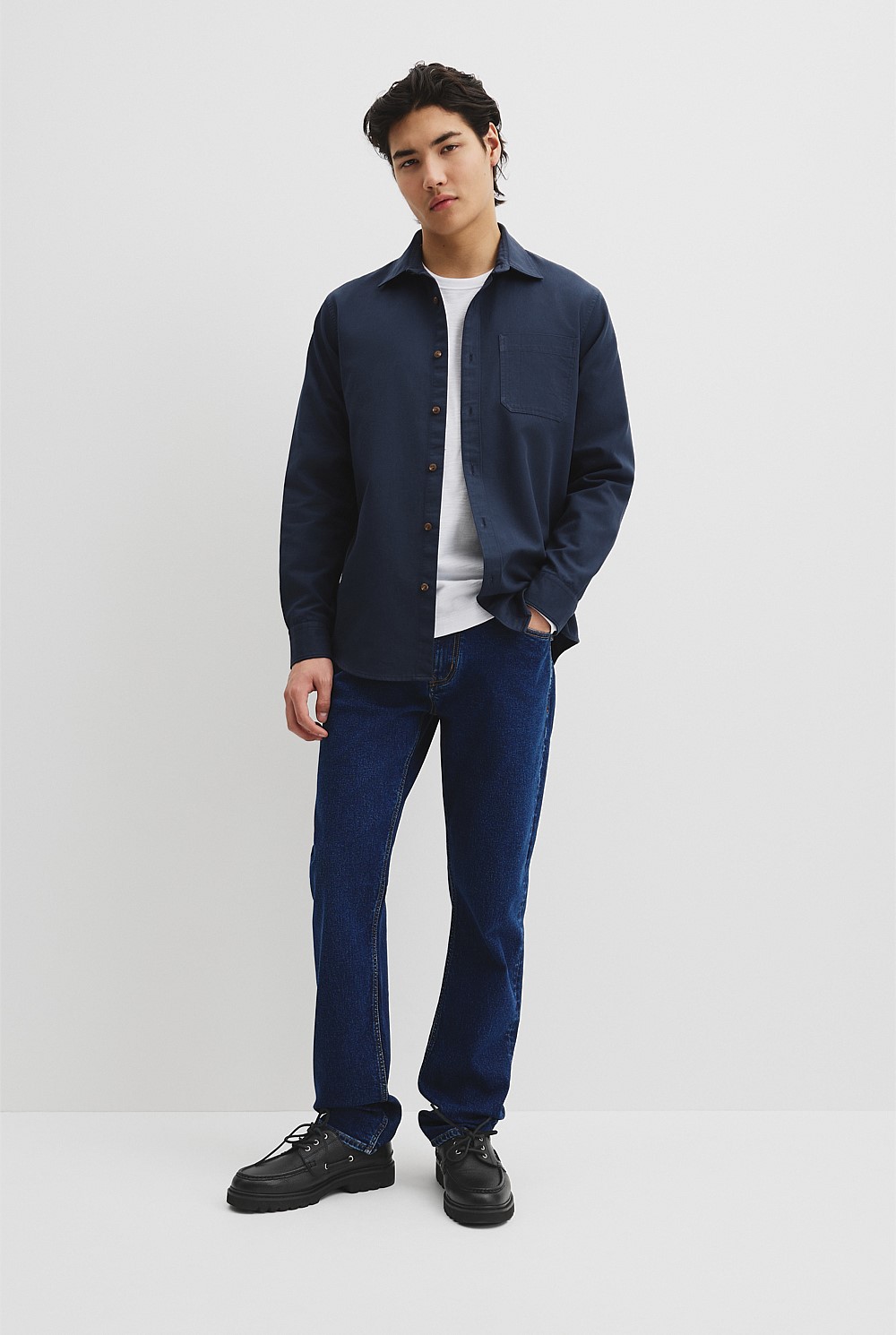 Regular Fit Cotton Waffle Shirt