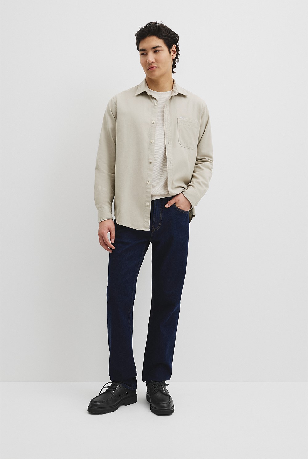 Regular Fit Brushed Cotton Shirt