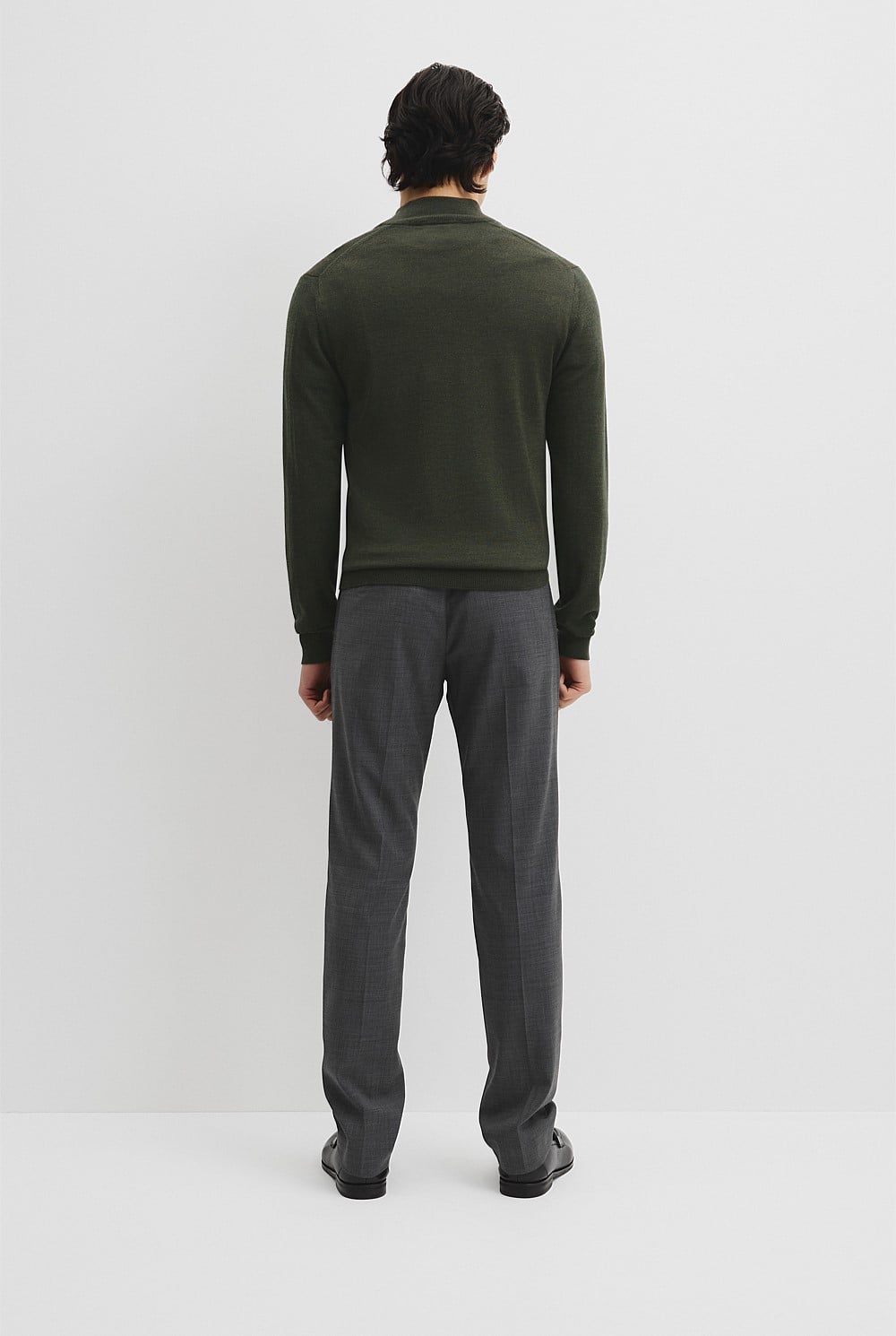 Australian Merino Long Sleeve Vam Hald Zip Knit