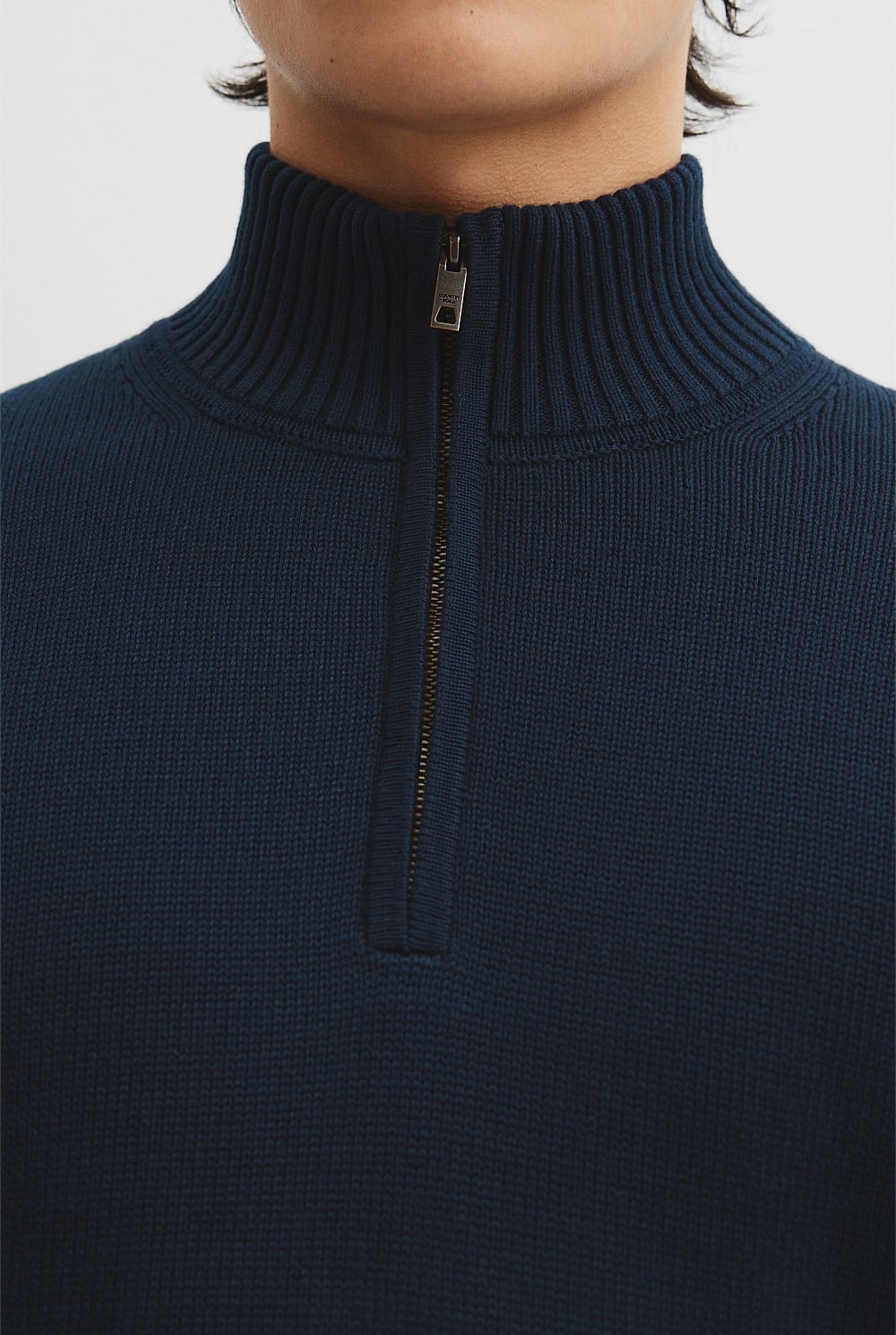 Australian Good Earth Cotton Half Zip Knit