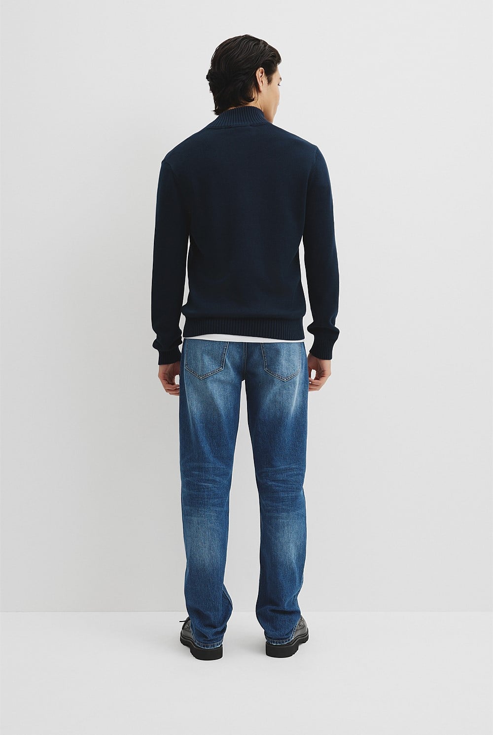 Australian Good Earth Cotton Half Zip Knit