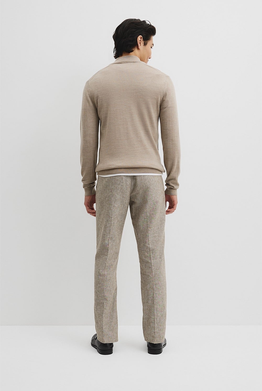 Australian Merino Long Sleeve Vam Hald Zip Knit