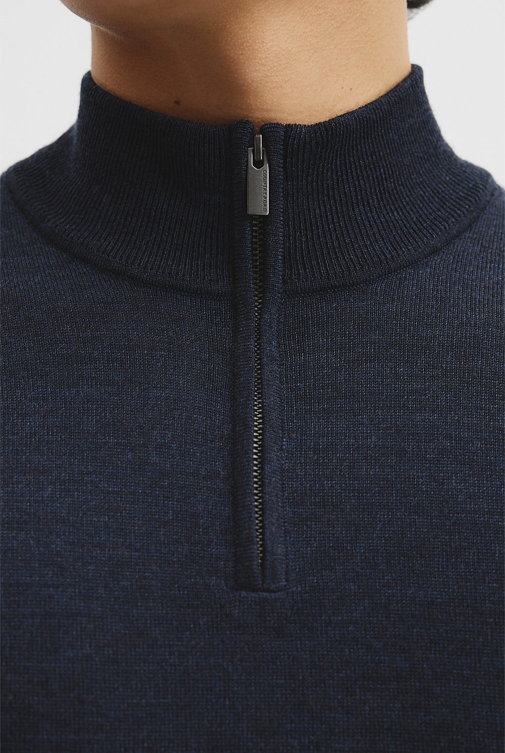 Australian Merino Long Sleeve Vam Hald Zip Knit