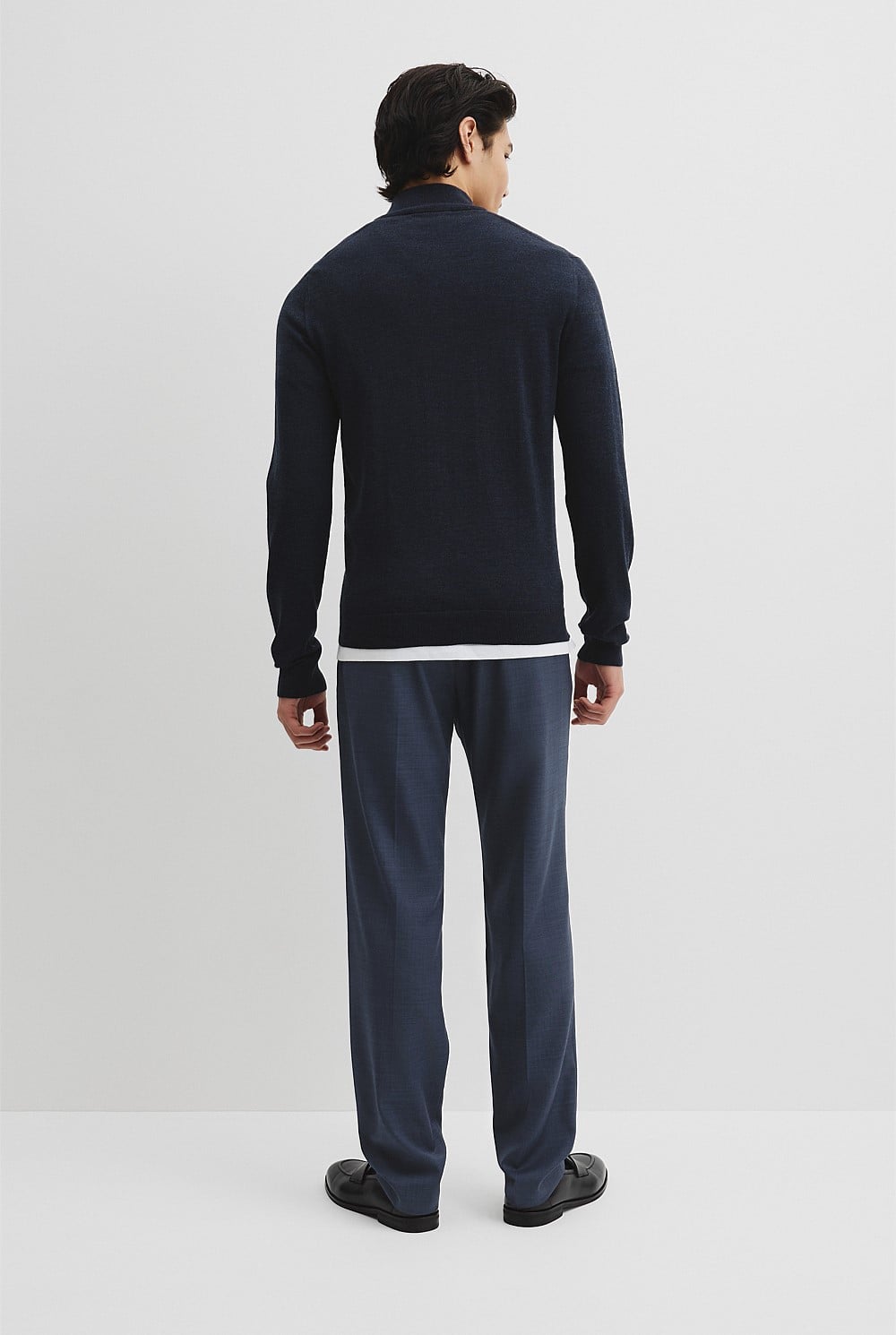 Australian Merino Long Sleeve Vam Hald Zip Knit