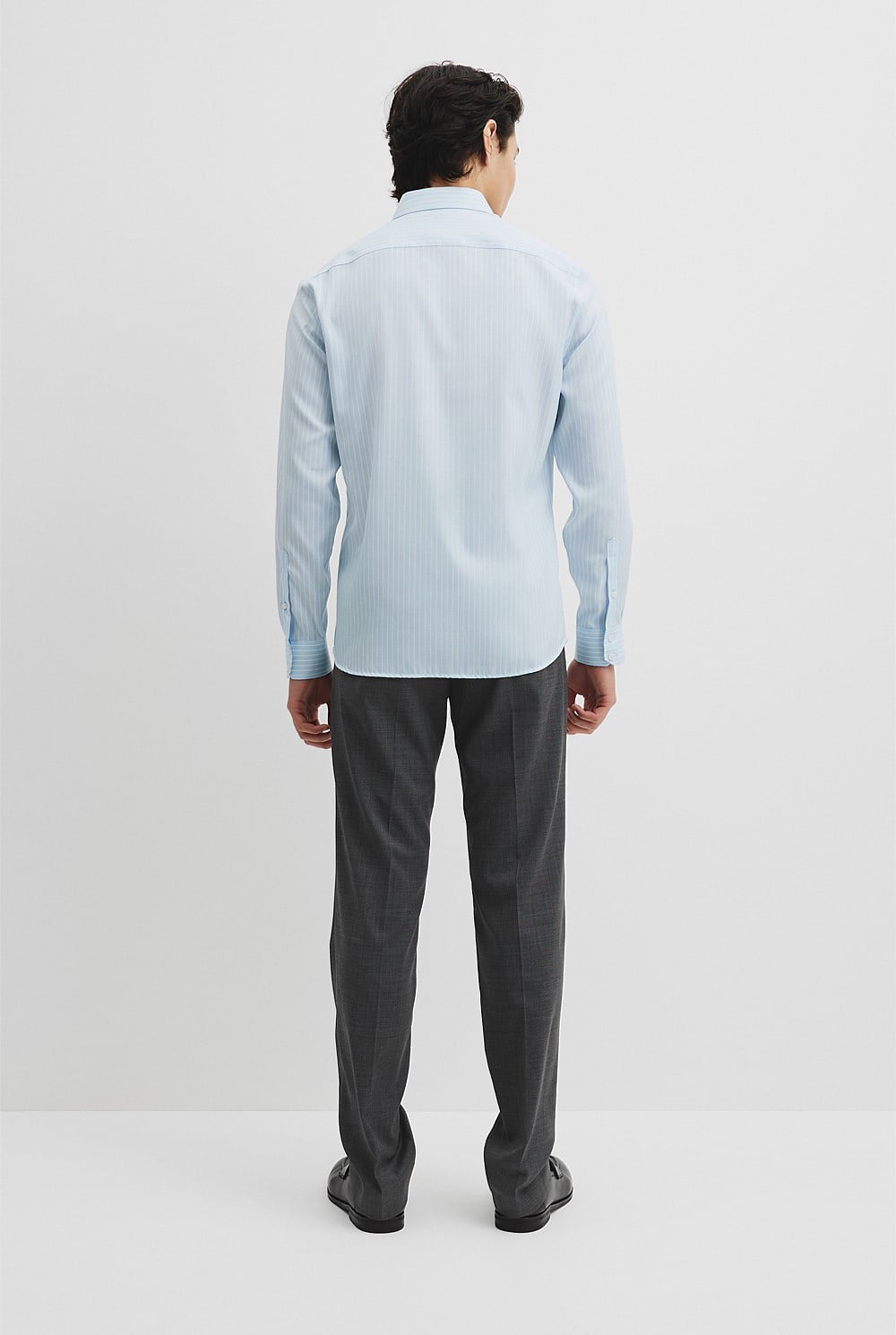 Slim Fit Pinstripe Travel Shirt