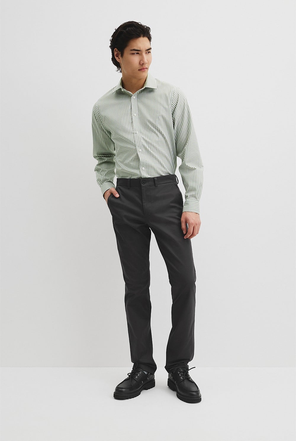 Regular Fit Gingham Travel Shirt