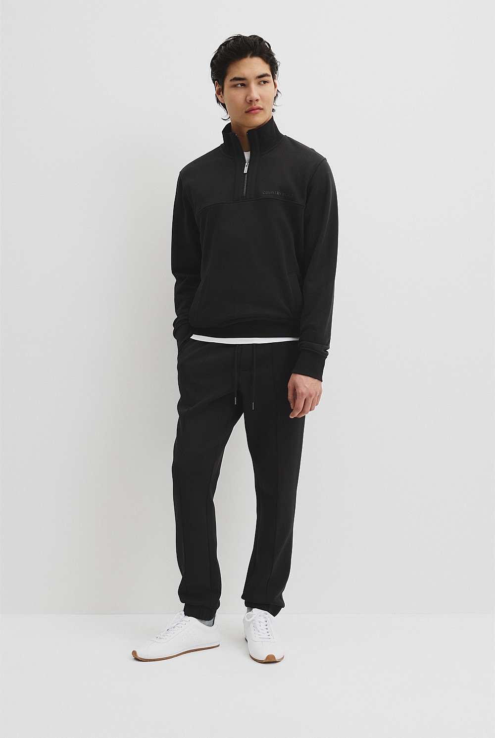 Australian Cotton Modern Logo Half Zip Sweat