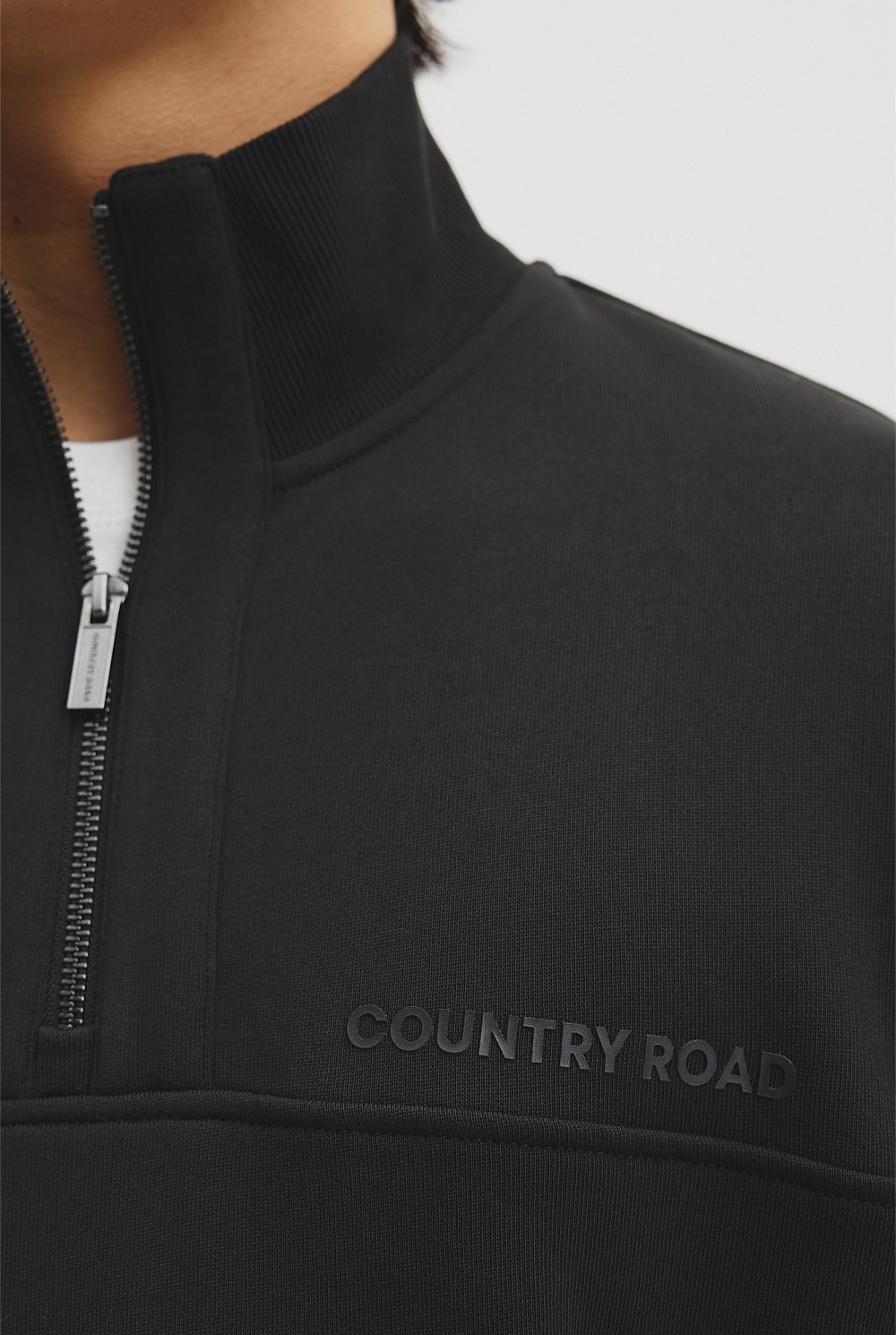 Australian Cotton Modern Logo Half Zip Sweat