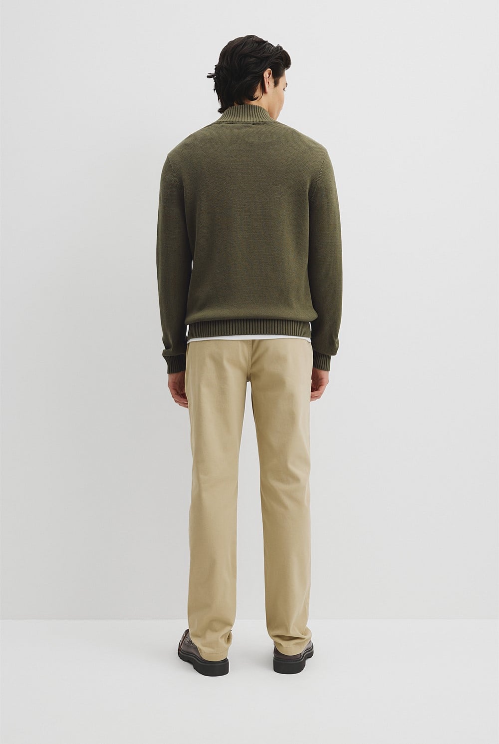 Australian Good Earth Cotton Half Zip Knit