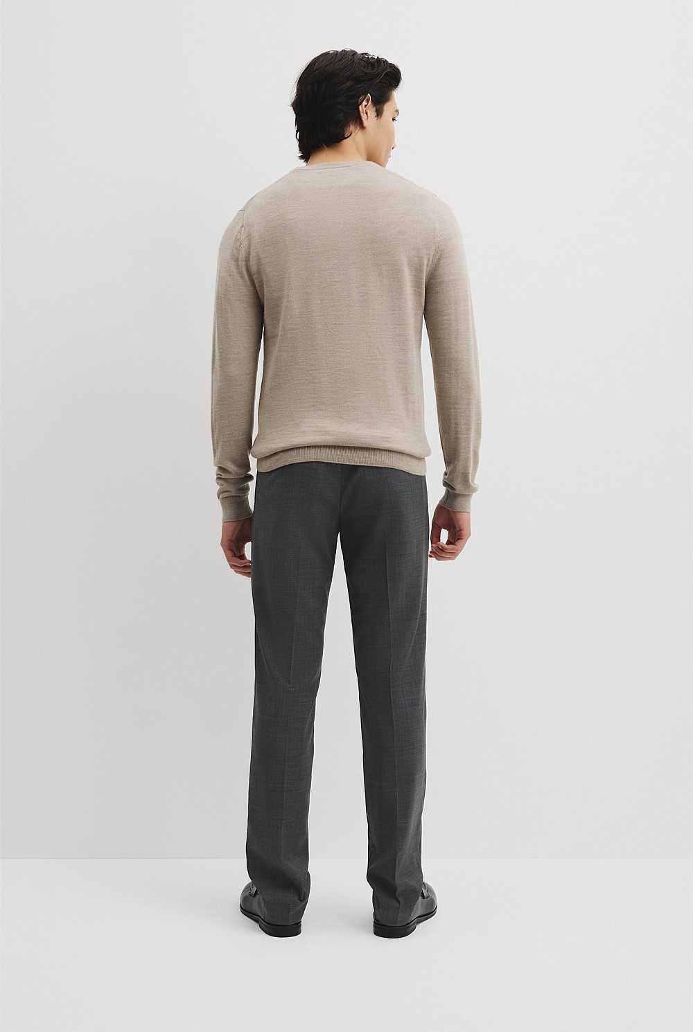 Australian Merino Wool Long Sleeve Crew Neck Knit