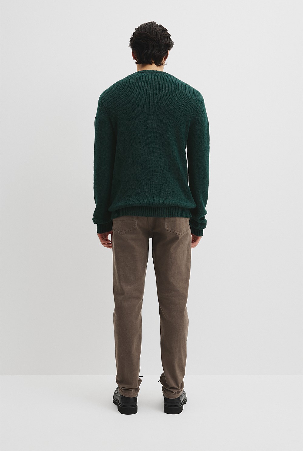 Long Sleeve Cotton Crew Neck Knit