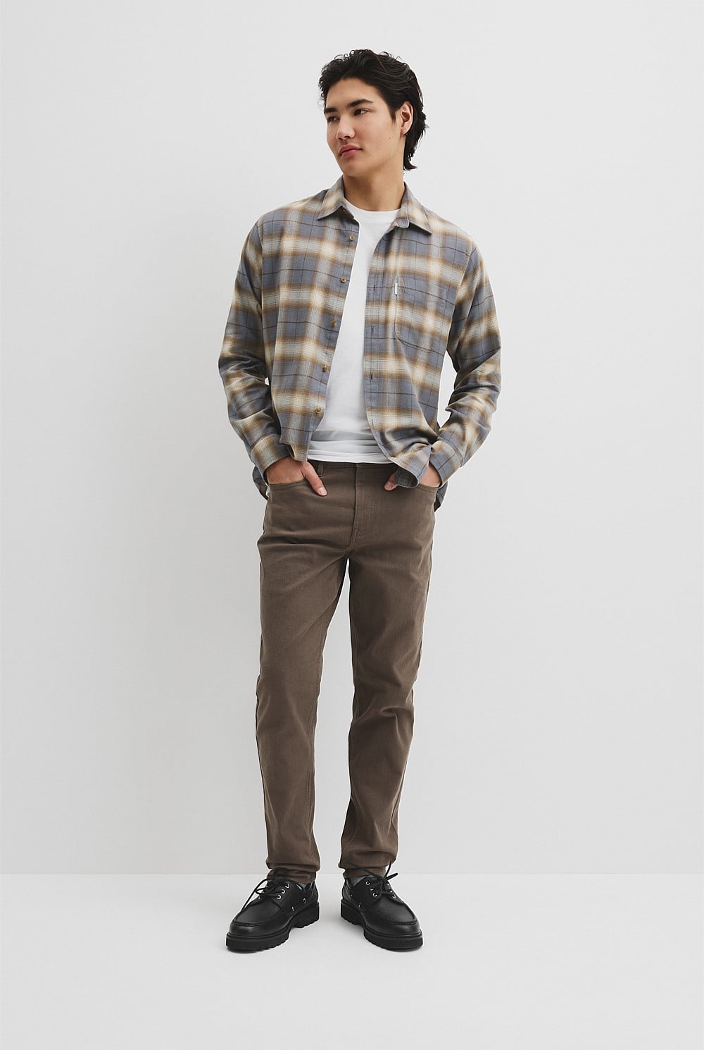 Regular Fit Brushed Check Shirt
