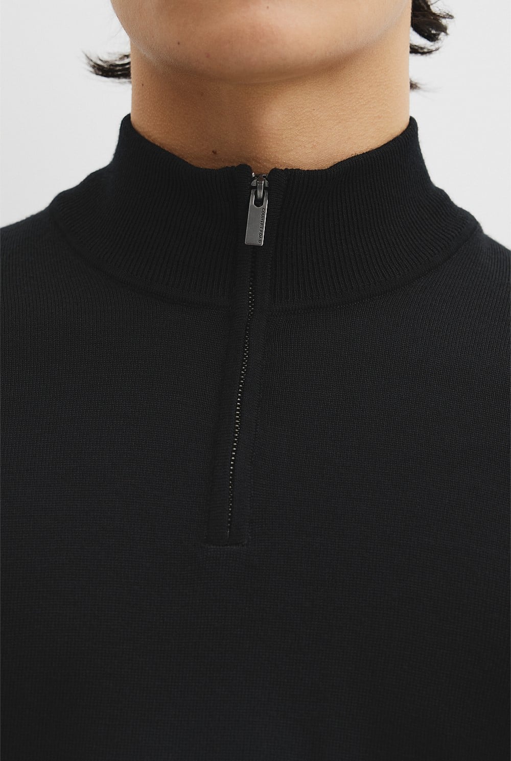 Australian Merino Long Sleeve Vam Hald Zip Knit