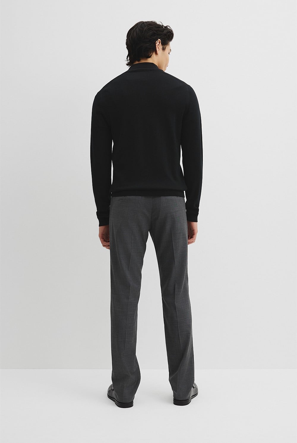 Australian Merino Long Sleeve Vam Hald Zip Knit