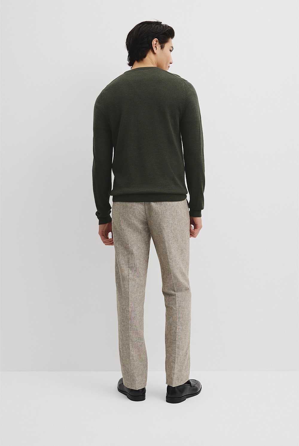 Australian Merino Wool Long Sleeve Crew Neck Knit