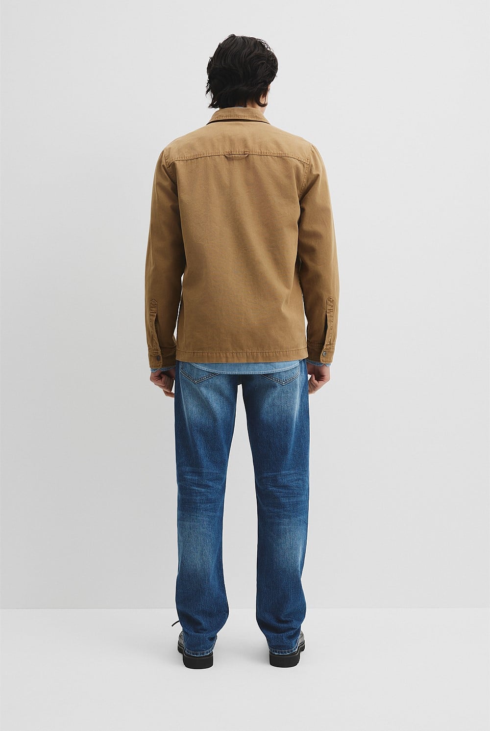 Workwear Garment Dyed Canvas Overshirt